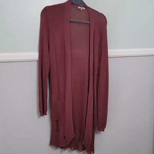 Distressed Duster dusty pink/ mauve